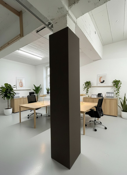 Pilier acoustique gris