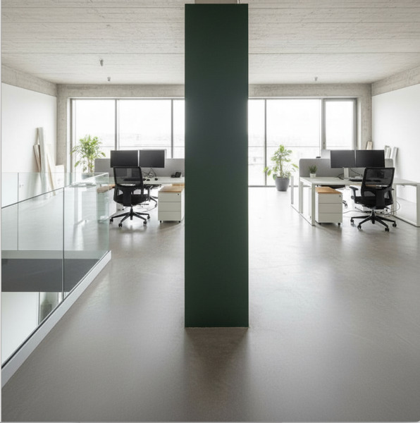 Pilier acoustique dans un bureau moderne