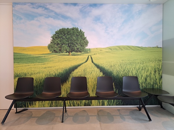 COUSTwall met weide print