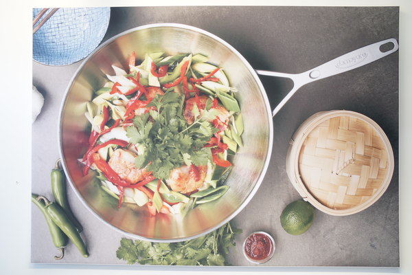 COUSTpanel with picture of asian food